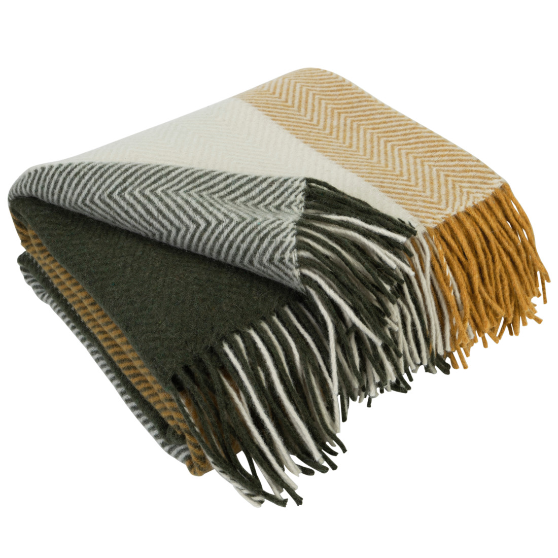 Merino Wolldecke Quadrate Verlauf