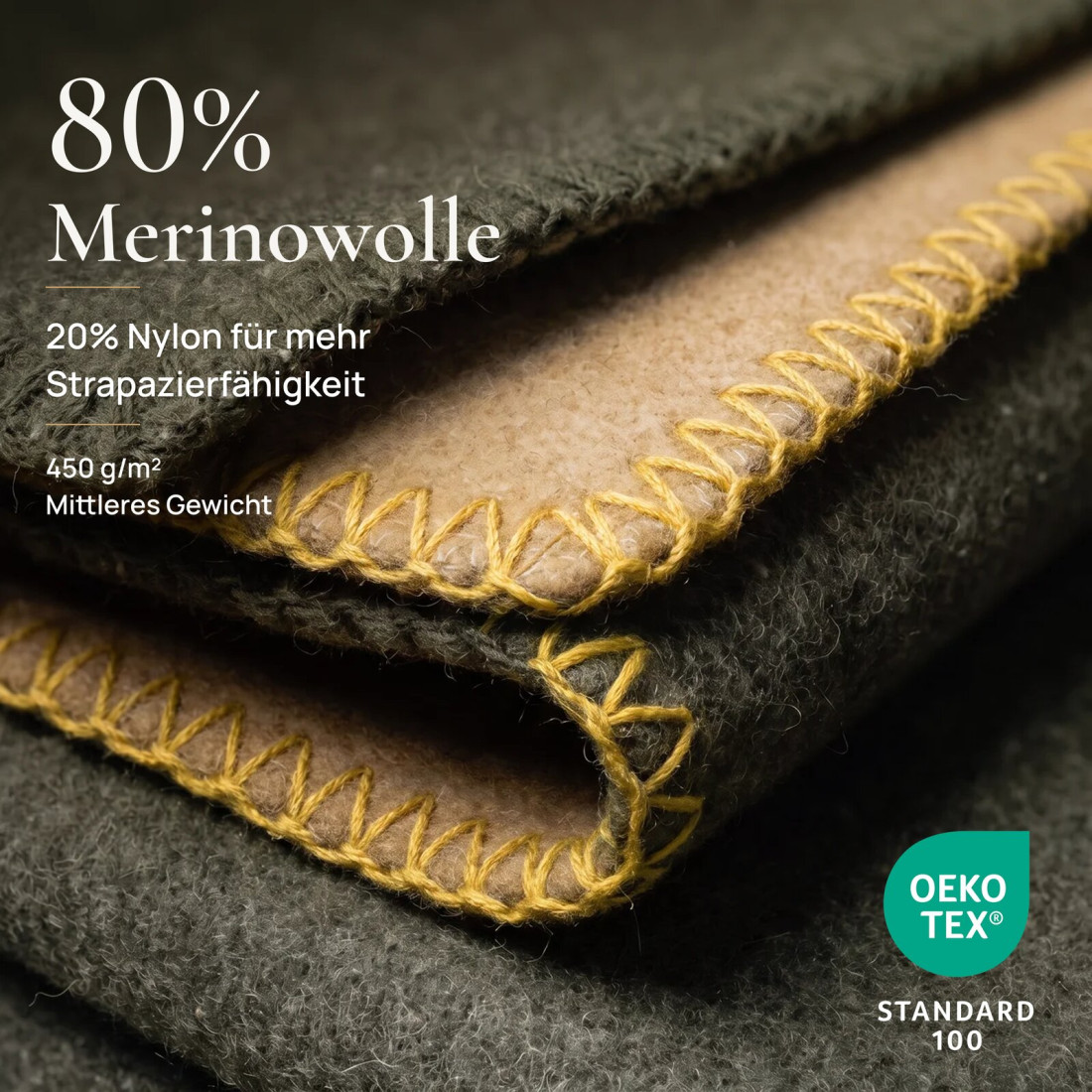 80% Merino Wolldecke · 3