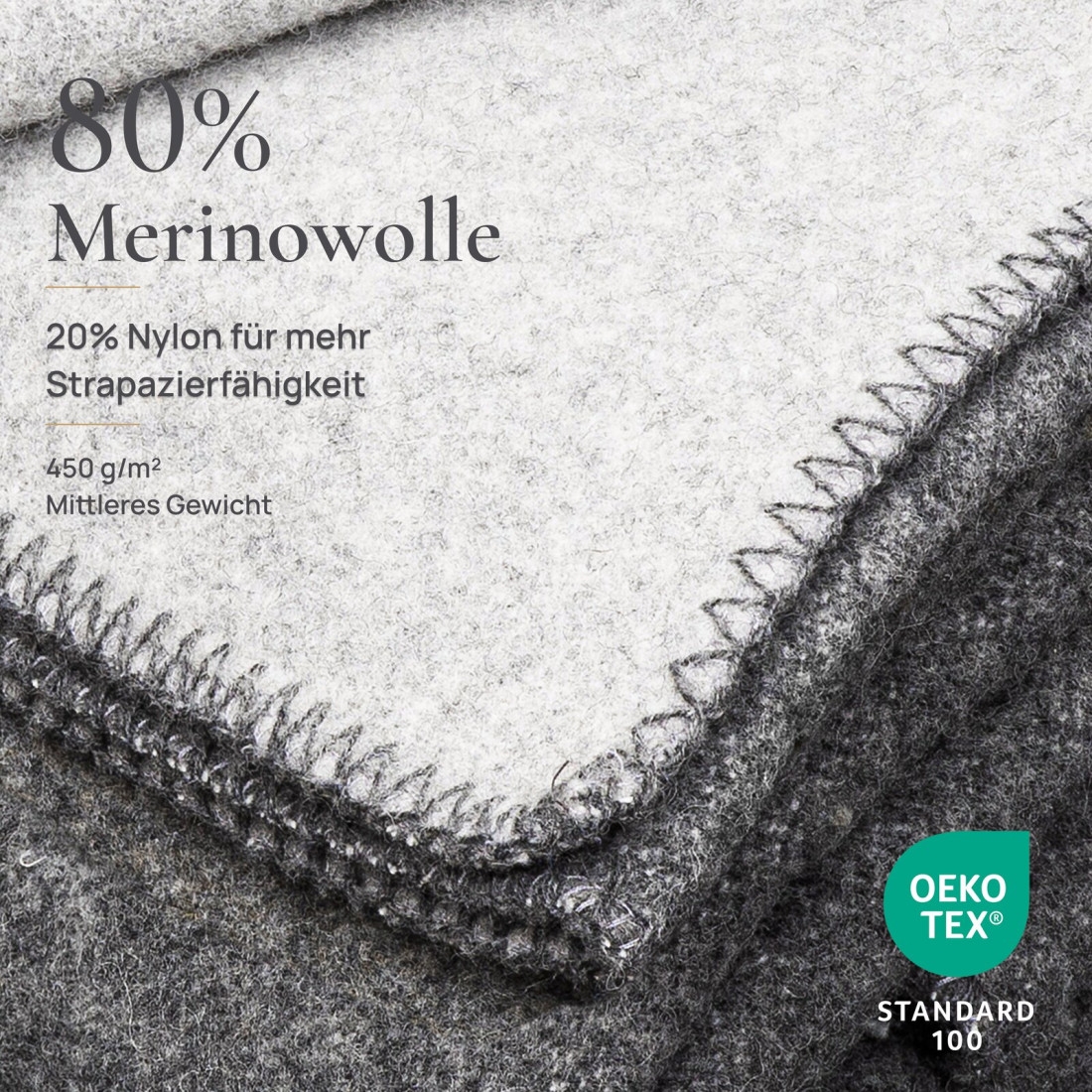 80% Merino Wolldecke · 3