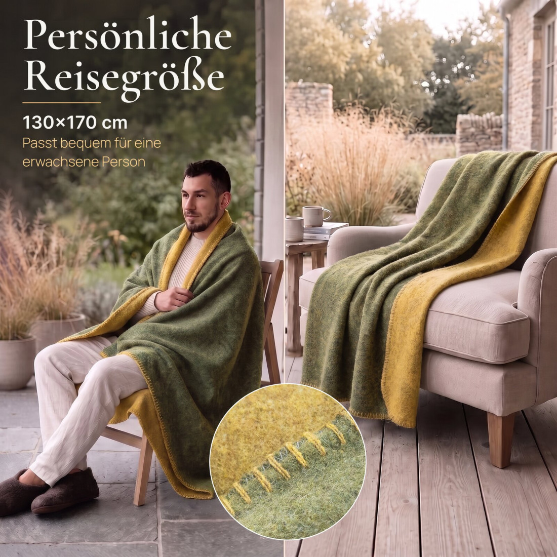 Wendbare Wolldecke aus 100 % Wolle · 4