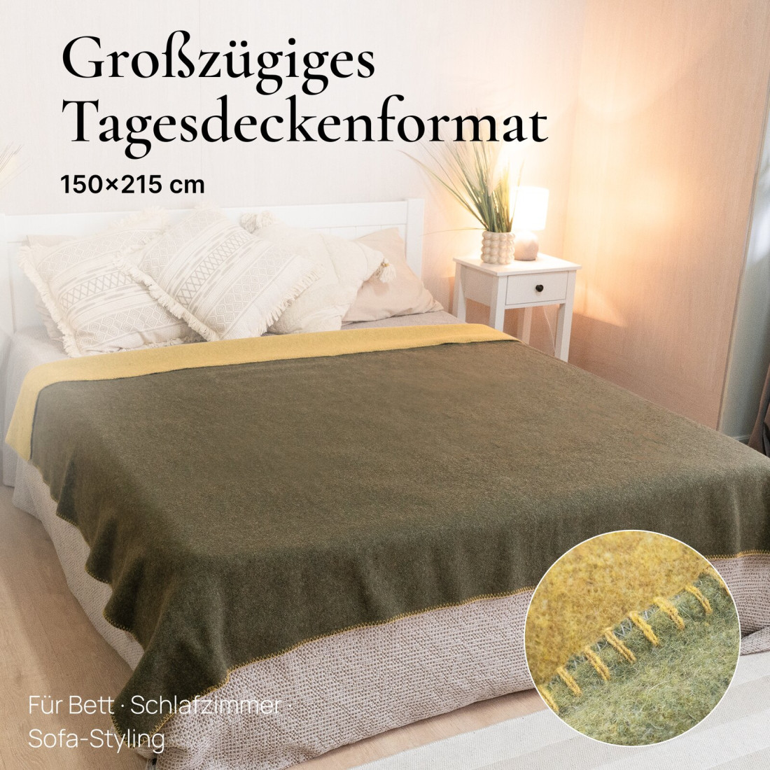 Wendbare Wolldecke aus 100 % Wolle · 4