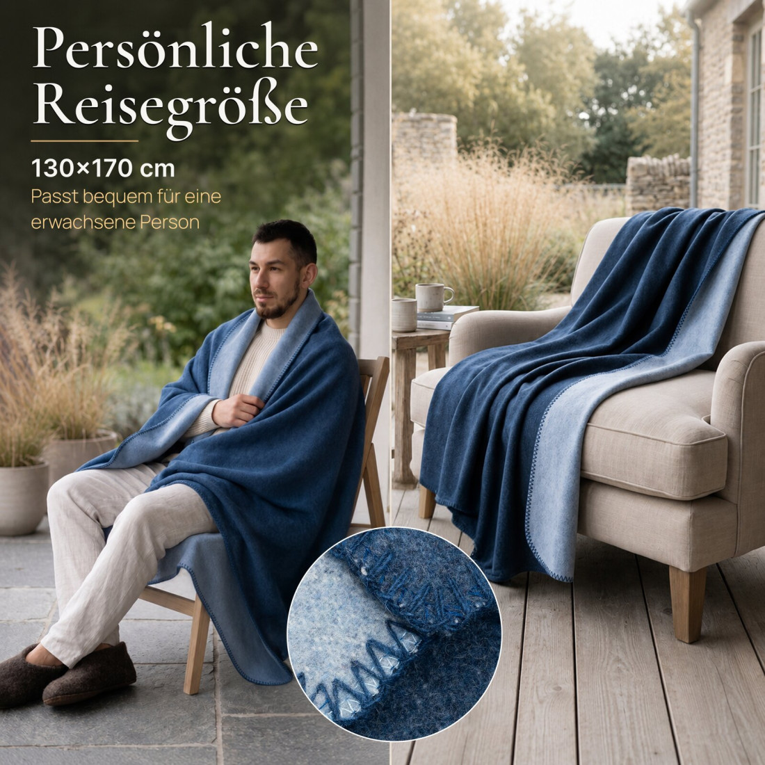 Wendbare Wolldecke aus 100 % Wolle · 4