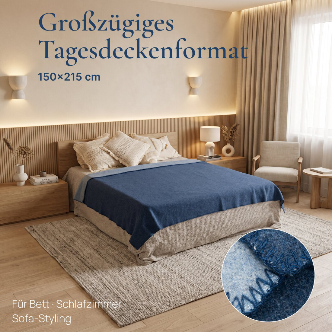 Wendbare Wolldecke aus 100 % Wolle · 4