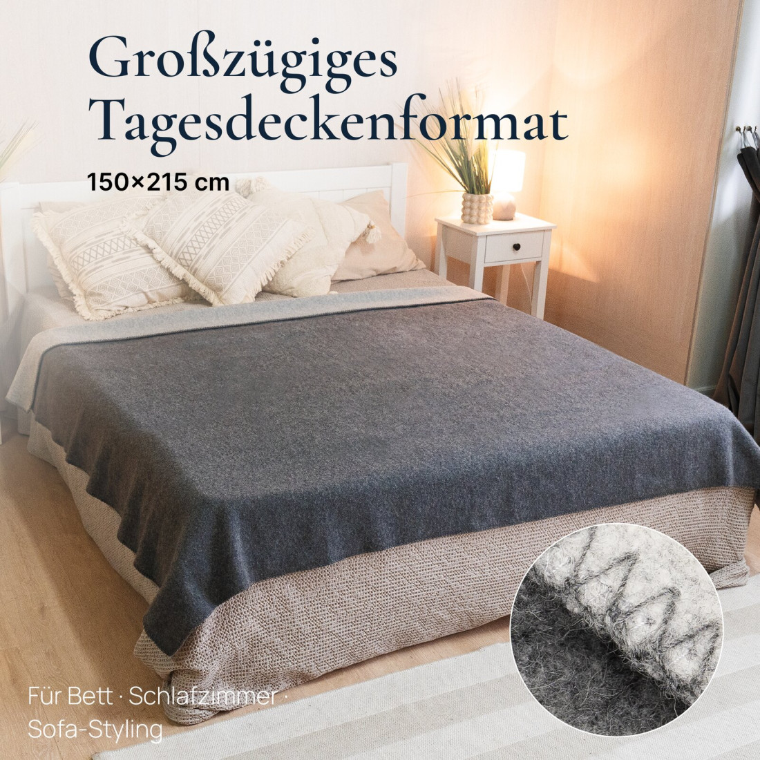 Wendbare Wolldecke aus 100 % Wolle · 4