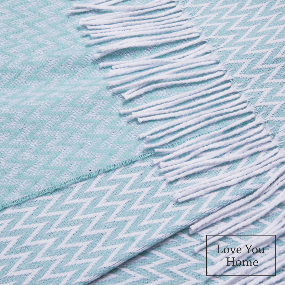 Baumwolle Decke Ecken Chevron · 2