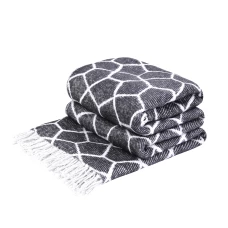Baumwolle Decke Netz LoveYouHome (140x200 cm / Anthrazit - Weiß)
