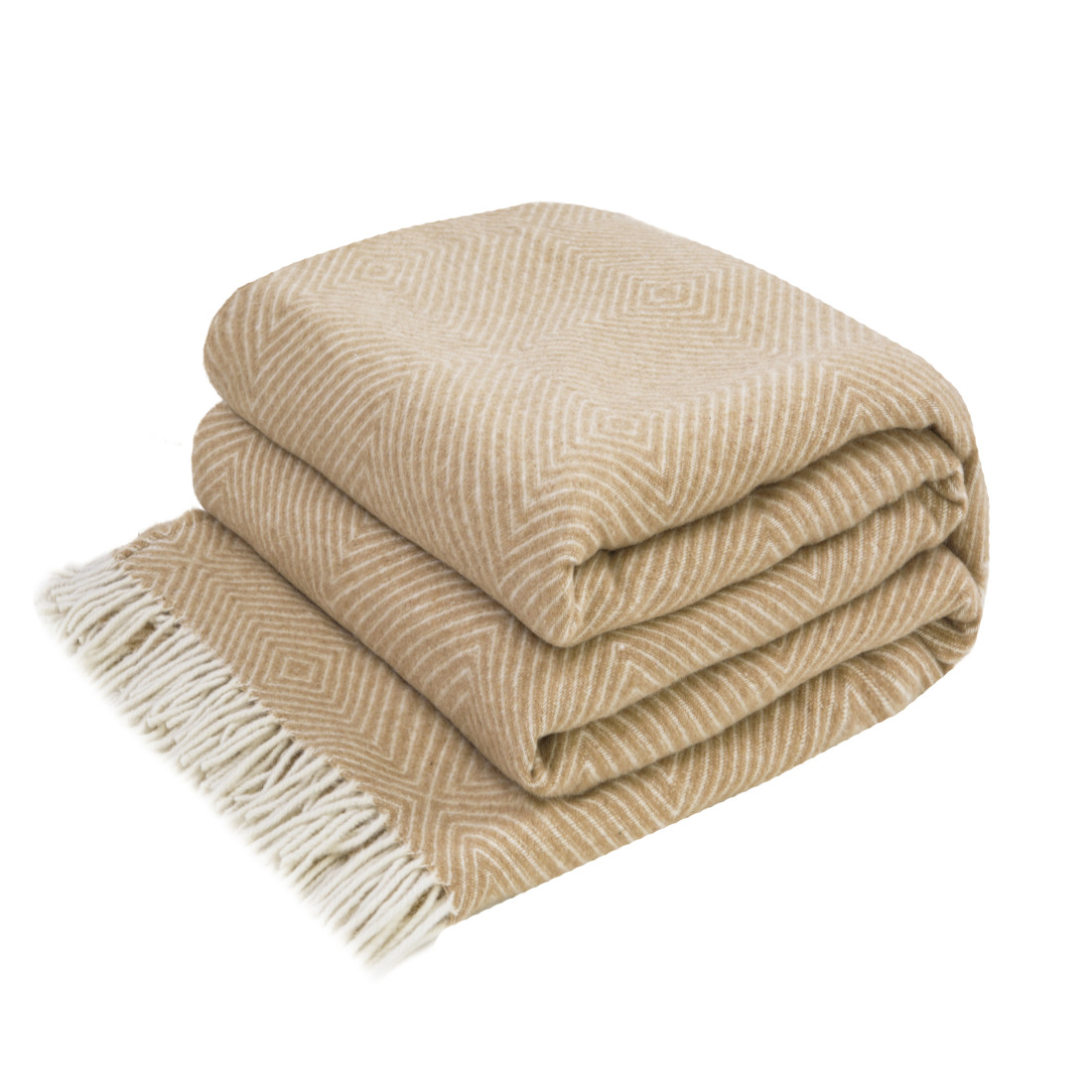 Merino Wolldecke Rautenmuster