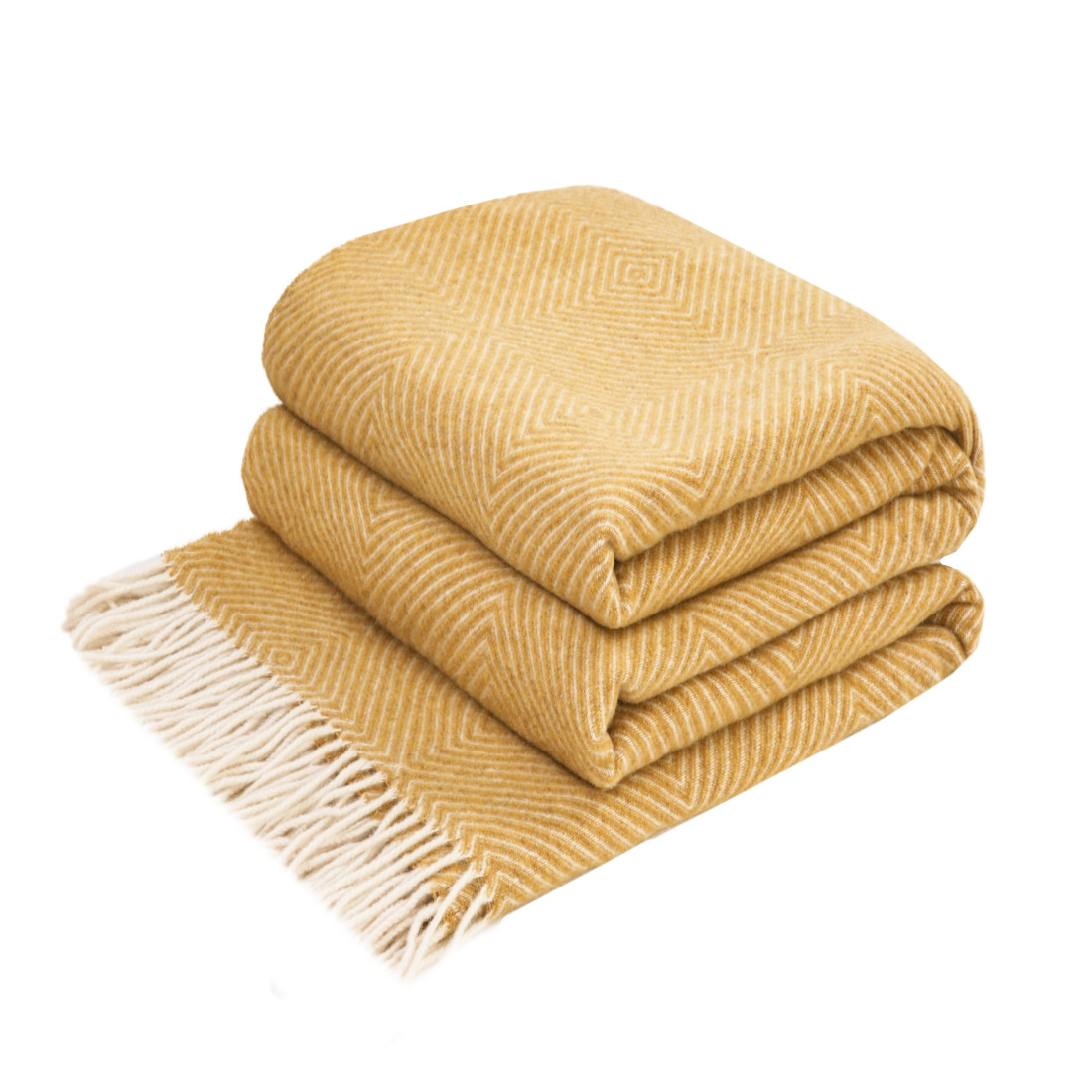 Merino Wolldecke Rautenmuster