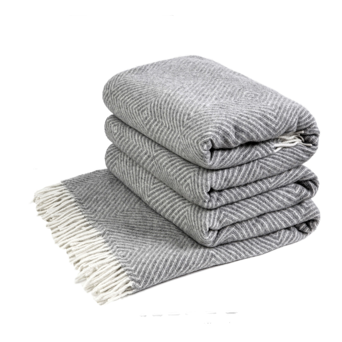 Merino Wolldecke Rautenmuster