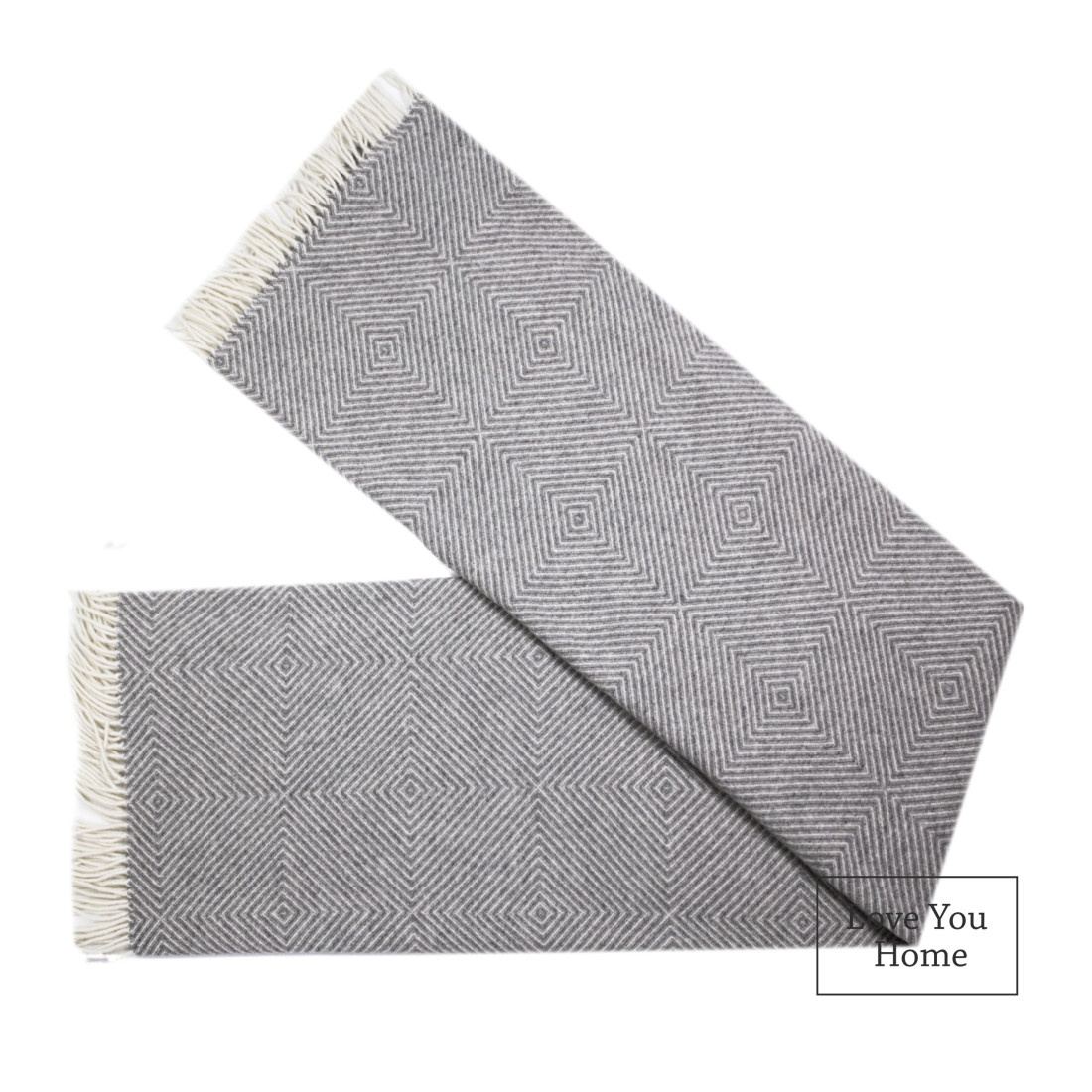 Merino Wolldecke Rautenmuster · 5