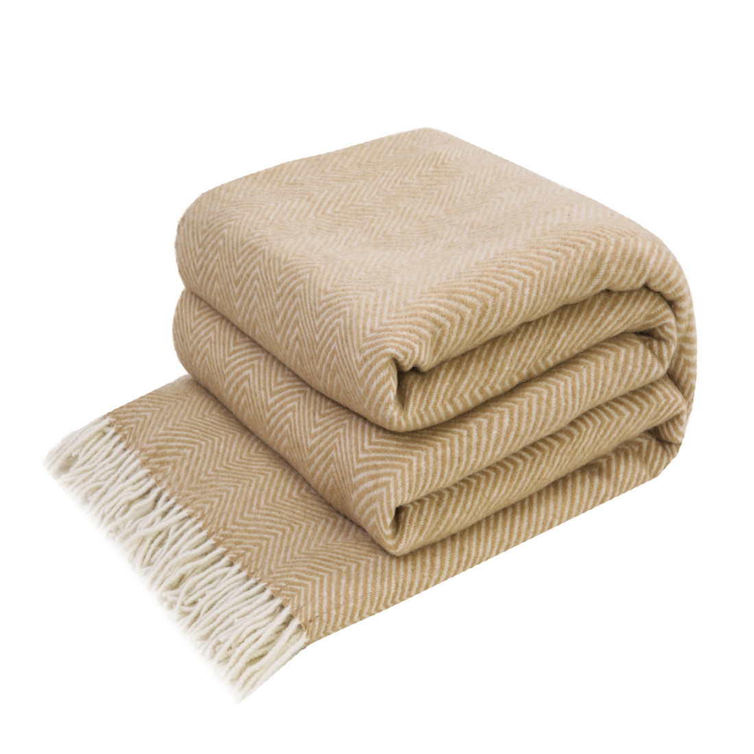 Merino Wolldecke Ecken Chevron