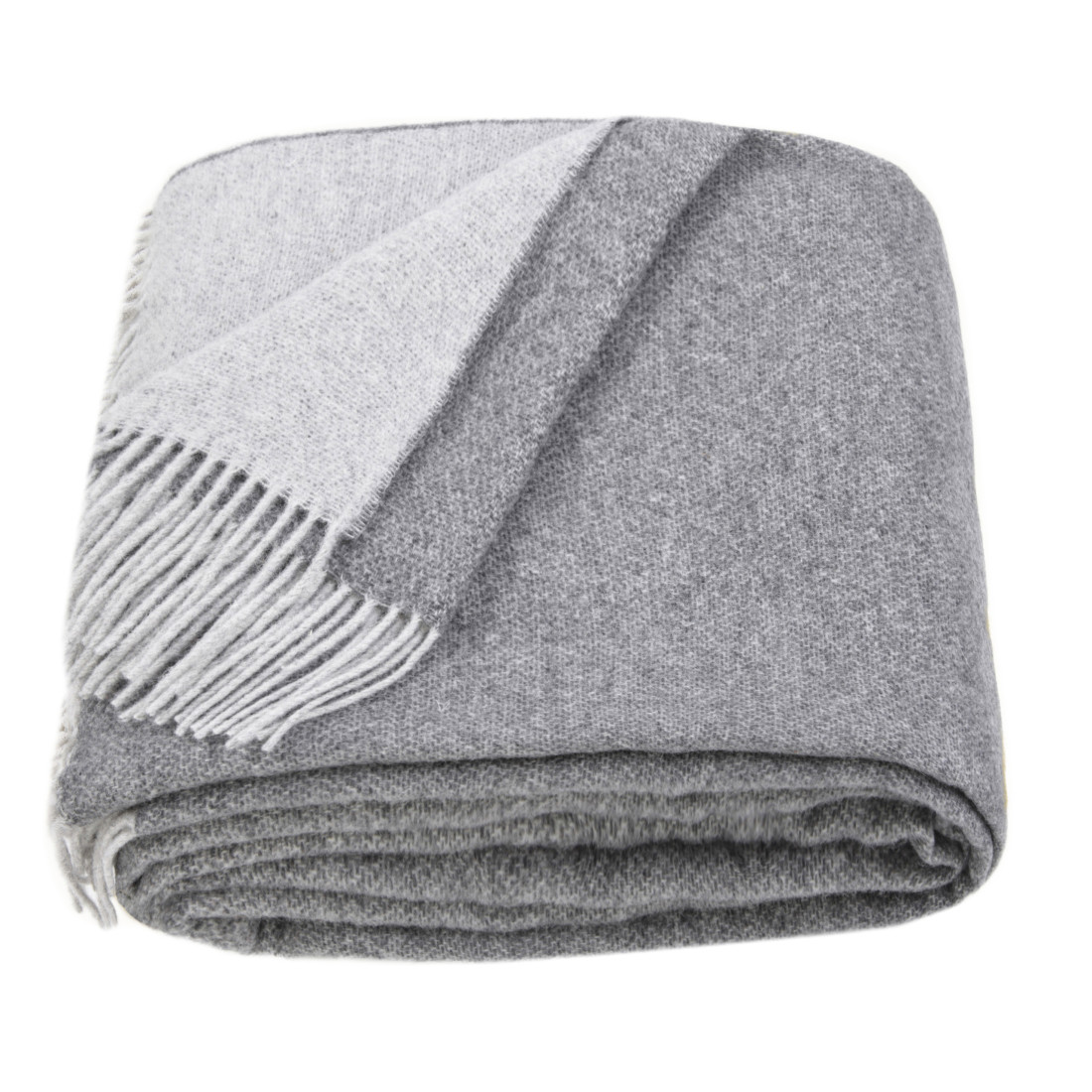 Doppelseitige Merino Wolldecke