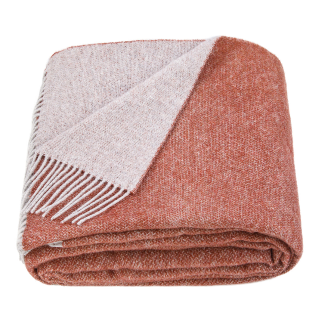 Doppelseitige Merino Wolldecke