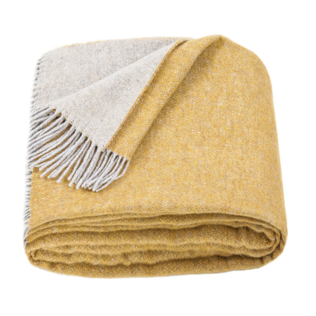 Doppelseitige Merino Wolldecke