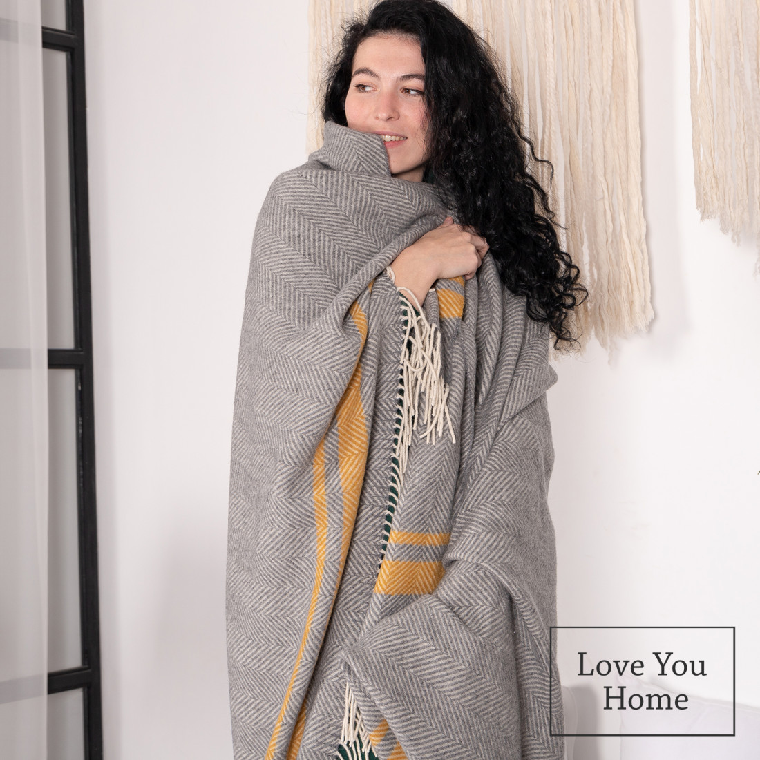 Merino Wolldecke Streifen · 5