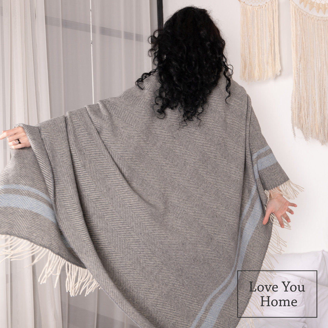 Merino Wolldecke Streifen · 5