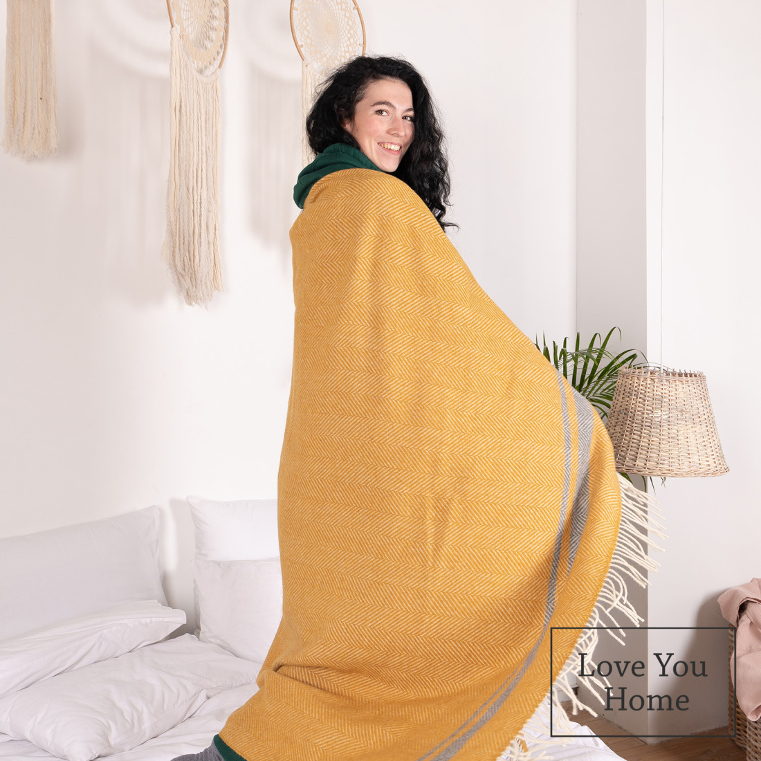 Merino Wolldecke Streifen · 5