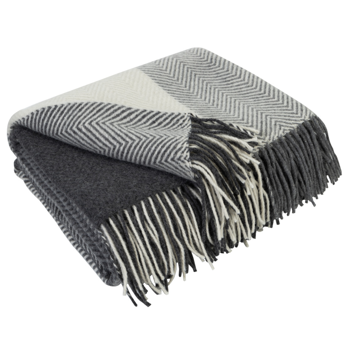 Merino Wolldecke Quadrate Verlauf
