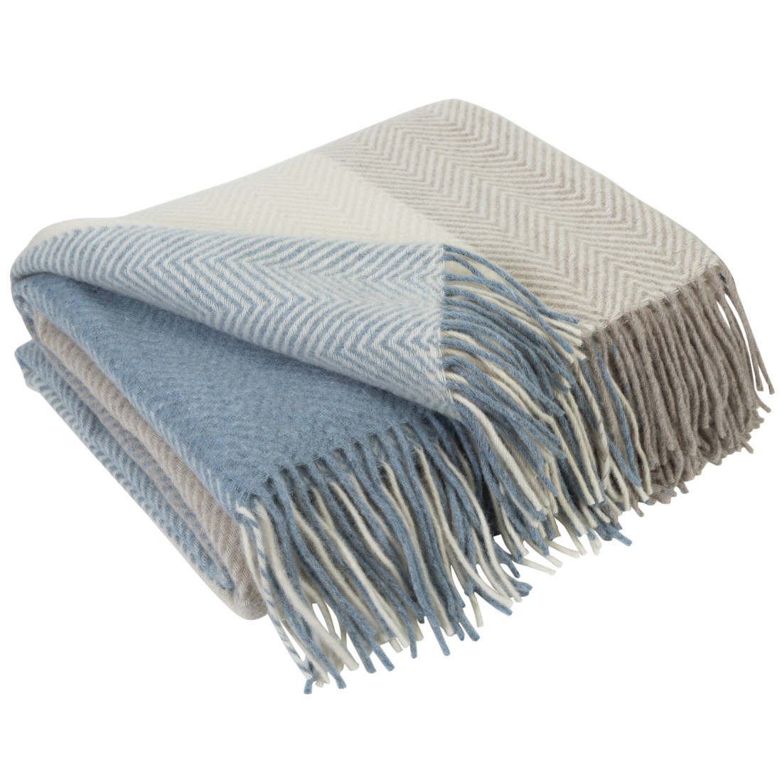 Merino Wolldecke Quadrate Verlauf