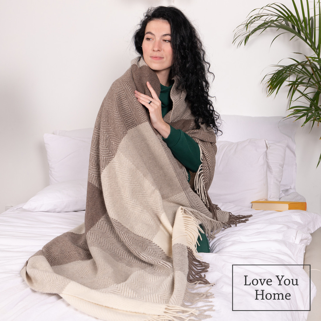 Merino Wolldecke Quadrate Verlauf · 5